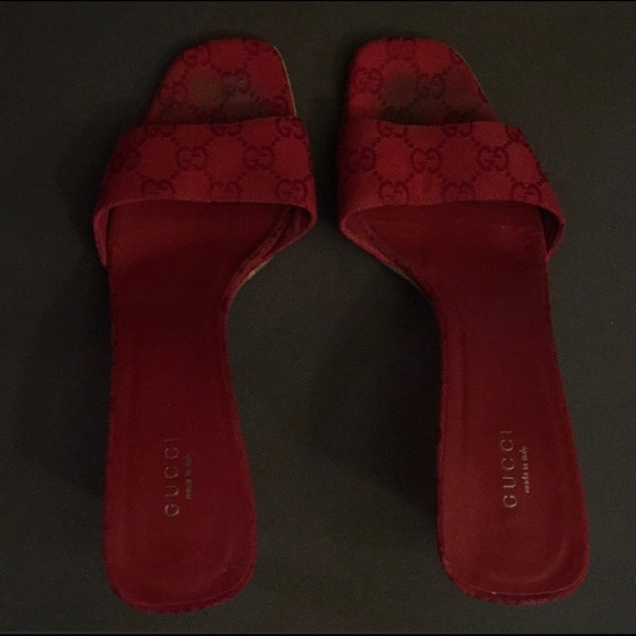red designer slides
